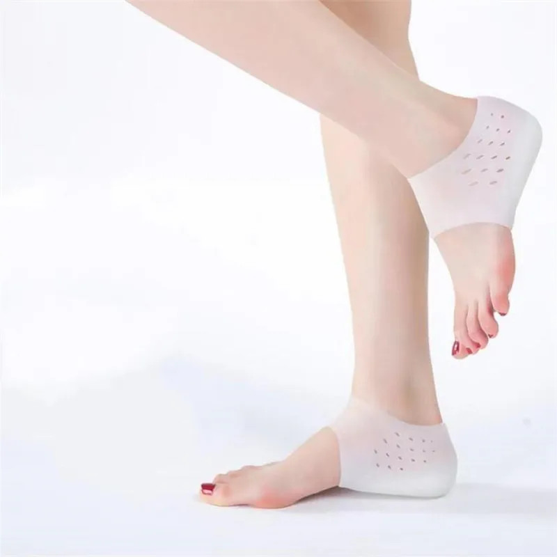 2 Pcs New Silicone Invisible Inner Height Insoles Lifting Increase Socks Outdoor