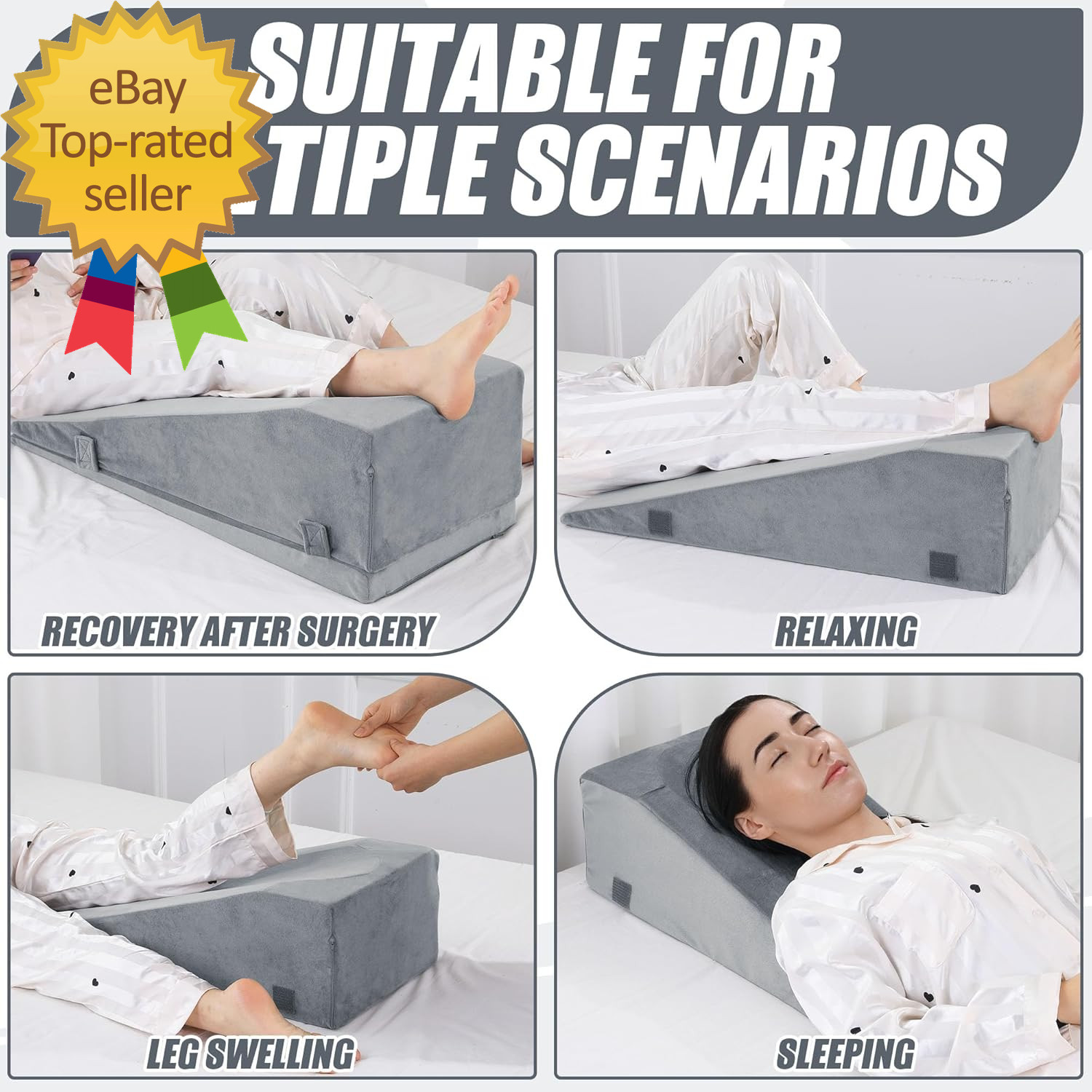 Leg Elevation Pillows for after Surgery Adjustable Height Knee Surgery Recovery