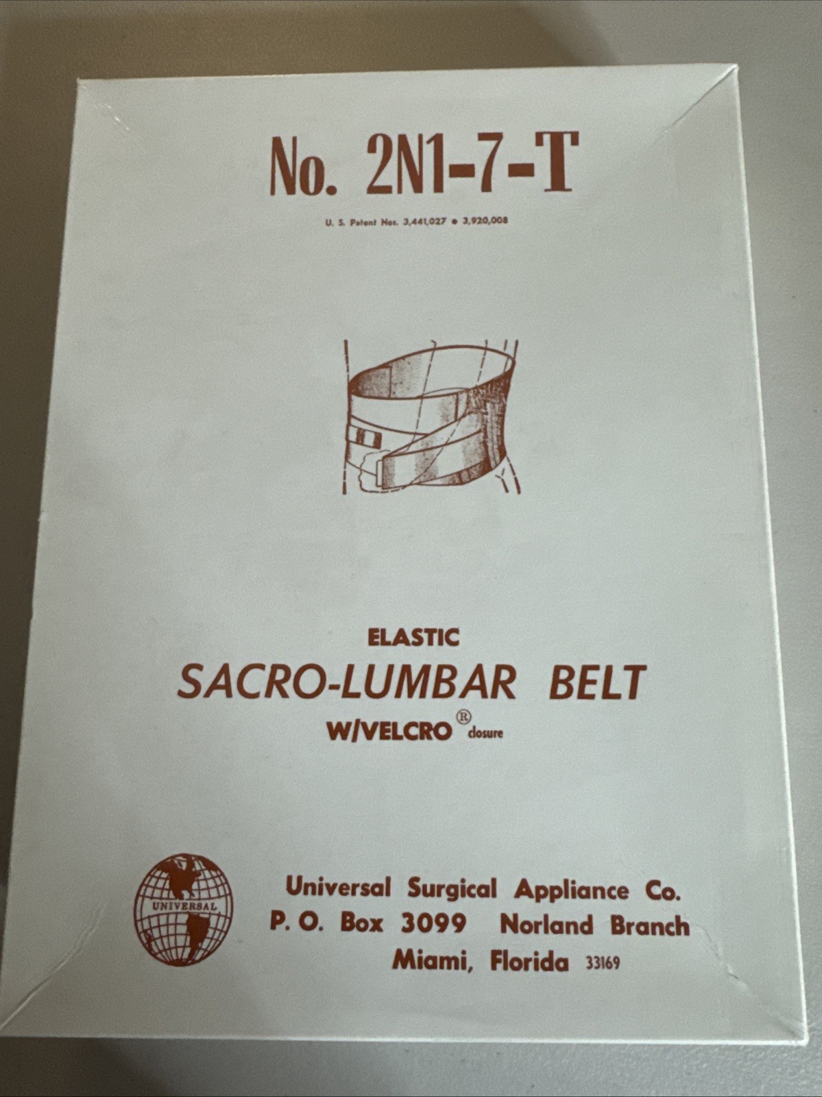 Elastic SACRO Back Support BELT 2N1-7-T WHITE SZ 6XL Male