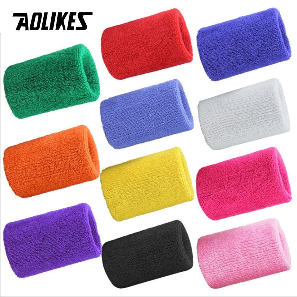 Aolikes 1pcs Wrist Brace Support Wrap Tennis Wristband Sport Sweatband for Gym B
