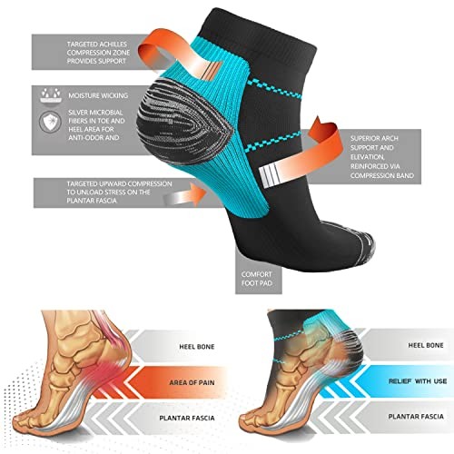 Compression Socks Small-Medium 02- Black- Blue/Grey/Rose/Yellow/Purple/Orange