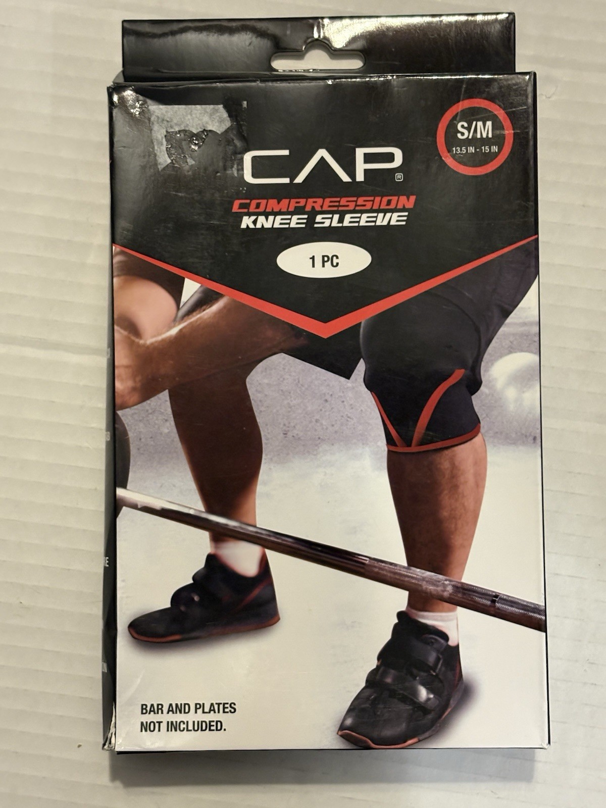 CAP Barbell Compression Knee Sleeve S/M 13.5–15” Support Brace 1 Pc NEW