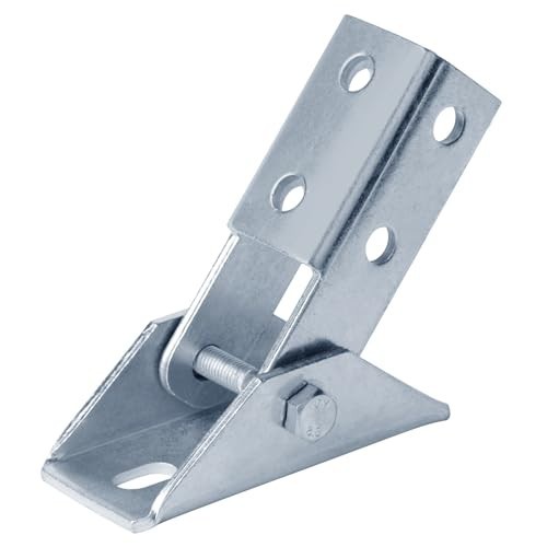 Adjustable Strut Channel Bracket Fitting 2 Pcs, 1-5/8″ Hinged Base, 3/16″ Thick
