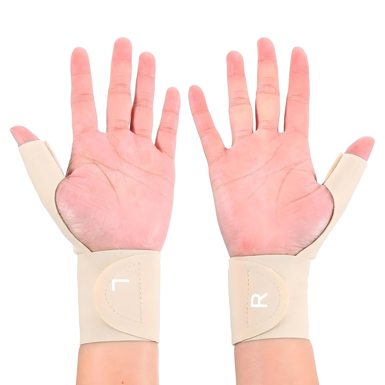 2 Pcs Soft Compression Wrist Brace – Arthritis Pain Relief Support in Skin Color