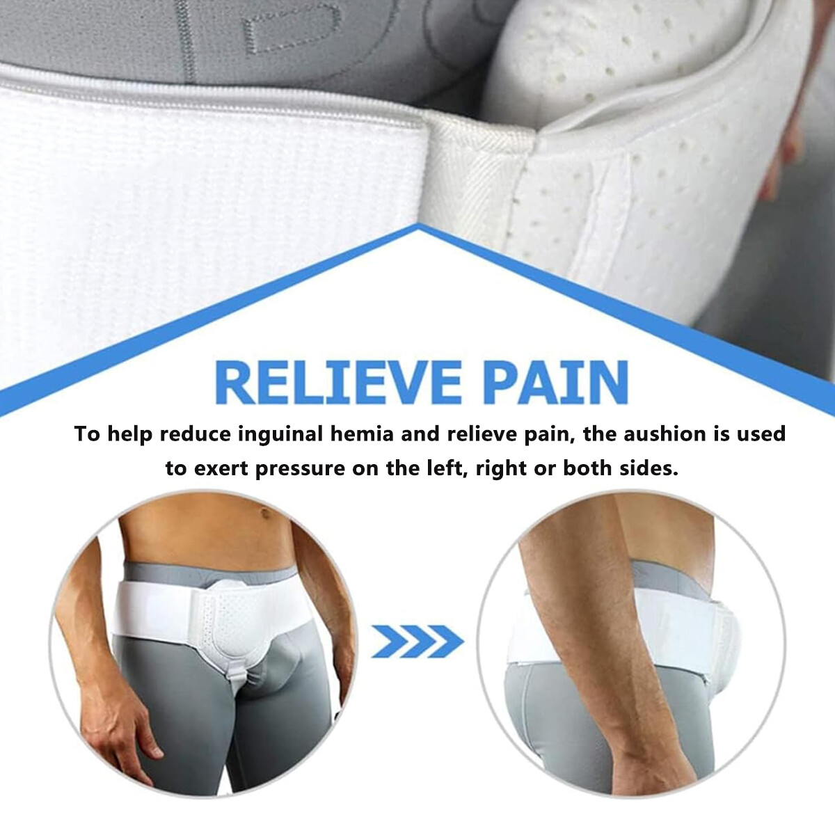 Inguinal Groin Hernia Belt Men Abdominal Groin Removable Pad Support Brace Truss