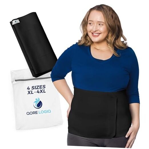 Plus Size Abdominal Binder Post Surgery – C Section Belly XXX-Large Black