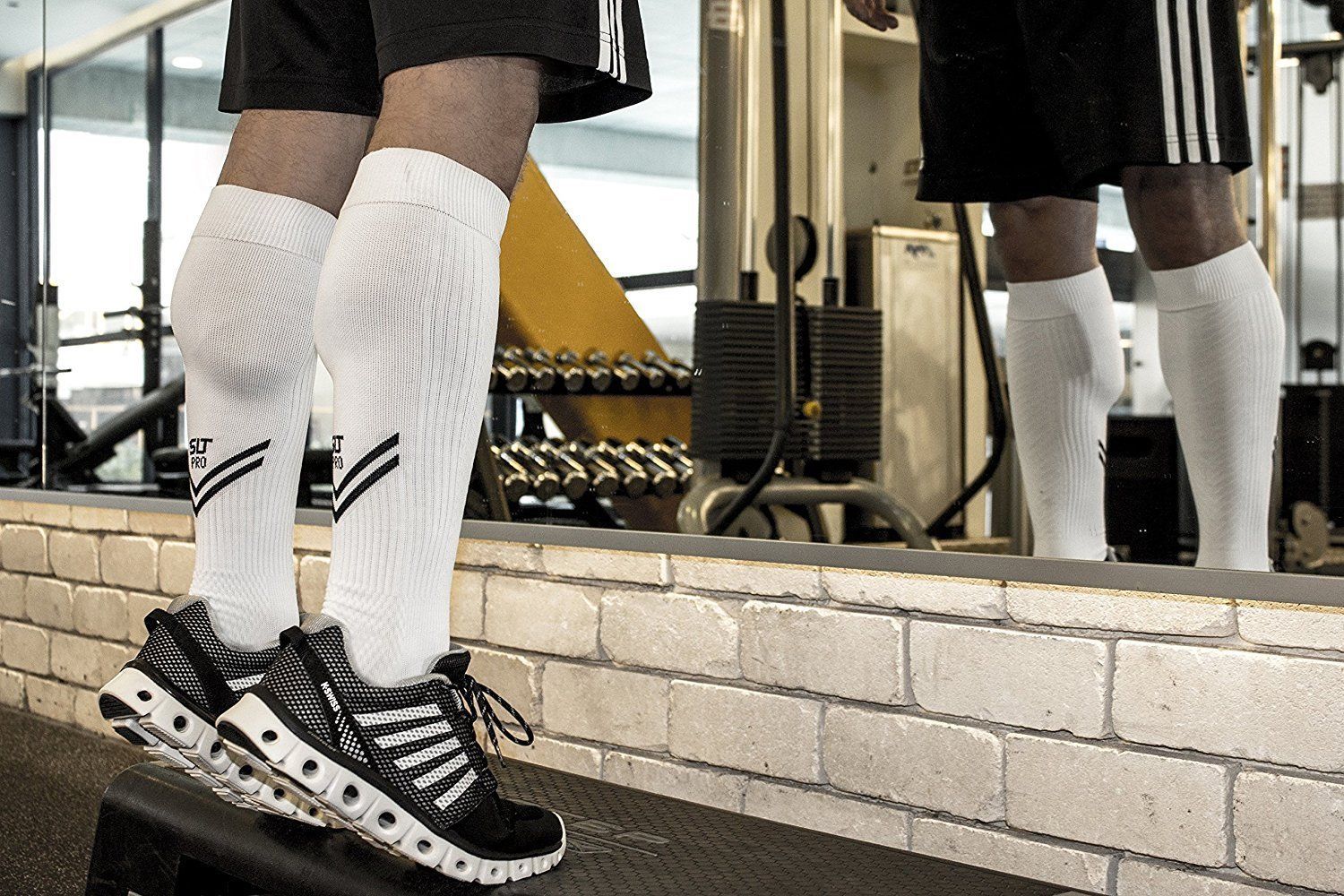 Sport Compression Socks Go Over the Calf Helps Improve Circulation by Apriltex