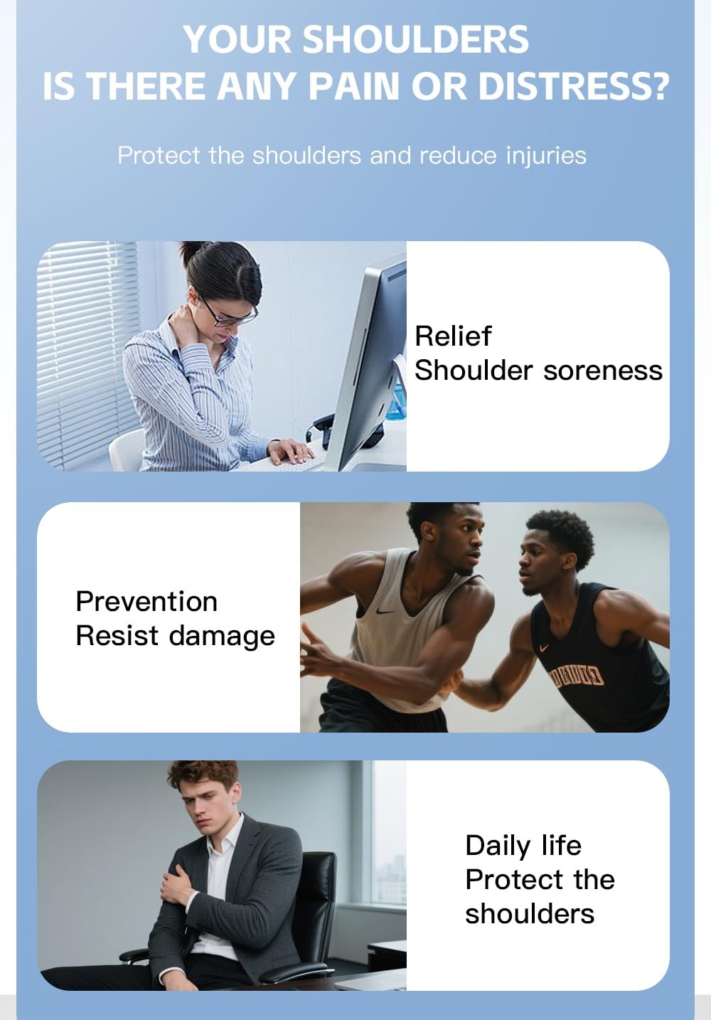 Shoulder Brace Adjustable Arm Sling Support for Pain Relief & Recovery