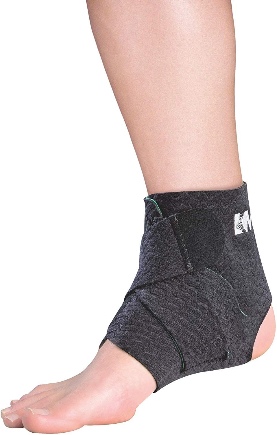 Mueller Adjustable Ankle Support Green Line # 86511 One Size Fits Most