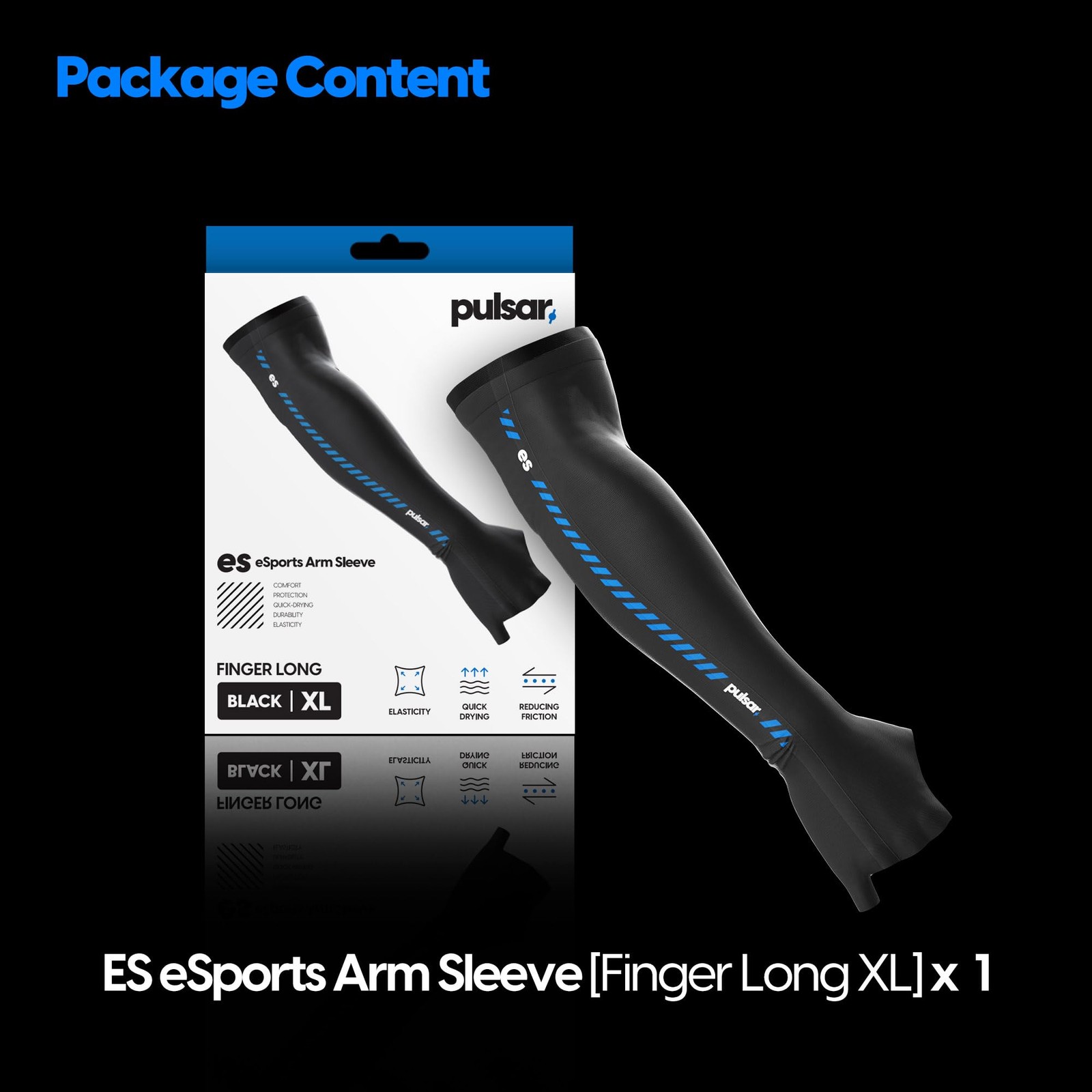 PULSAR eS Gaming Arm Sleeve for Esports Gaming Compression Sleeve, Finger Lon…