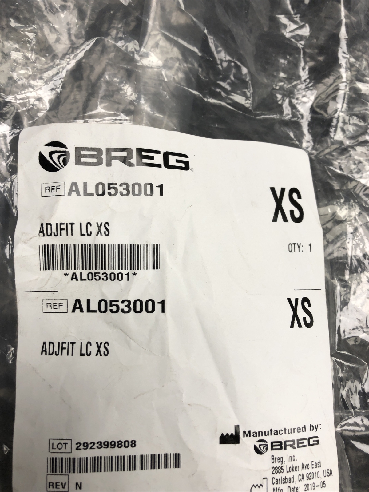 New Breg Wee Walker Extra Small Black Ref:AL053001