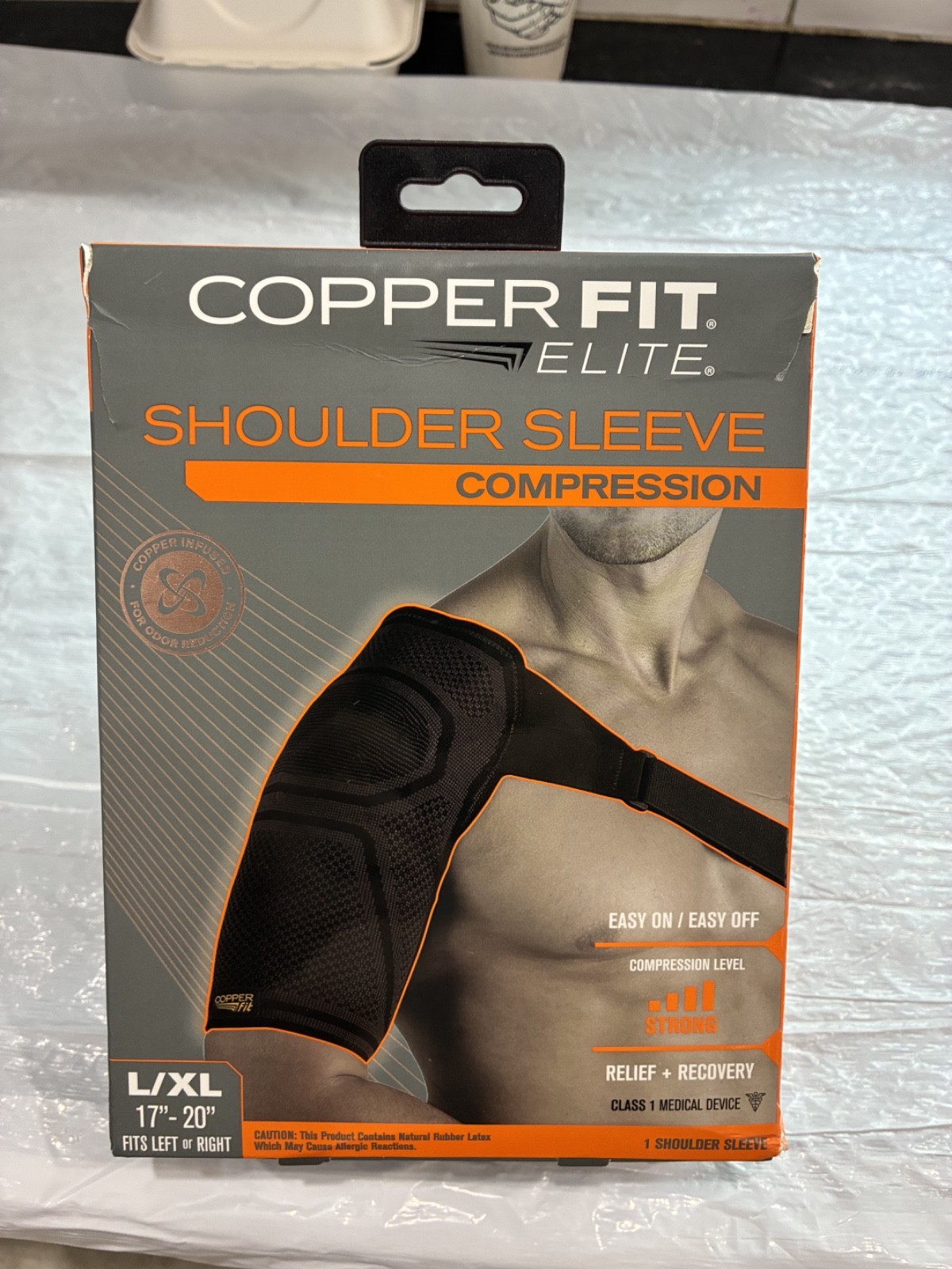 NEW IN BOX Copper Fit Elite Shoulder Sleeve – Compression – Size L/XL