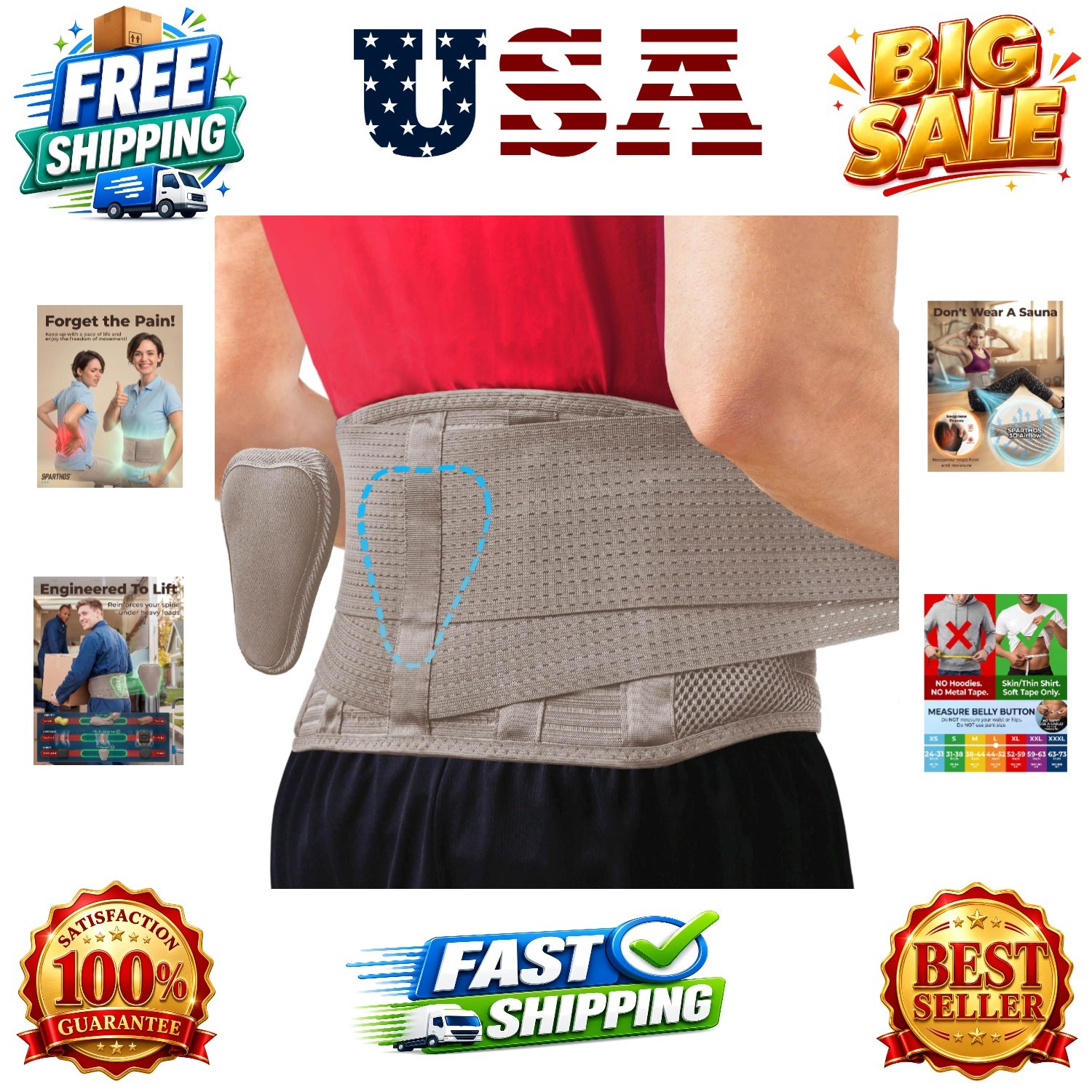 Back Brace for Lower Back Pain – Immediate Relief from Sciatica, Herniated Di…