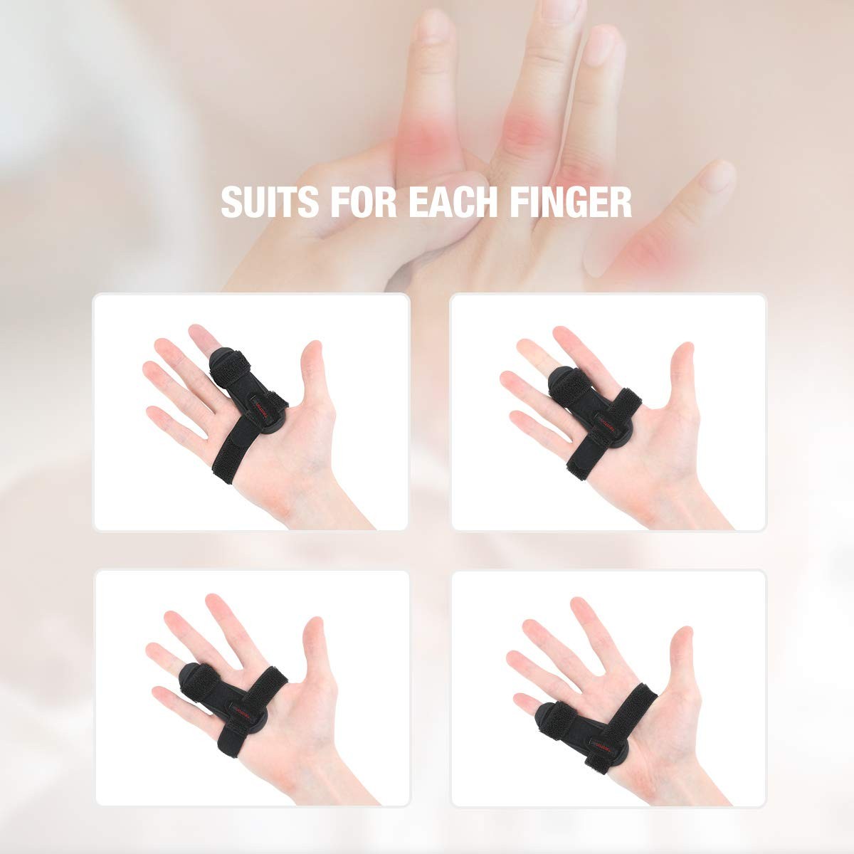 Tikaton Trigger Finger Splint, Adjustable Support, Finger Brace for Alleviating