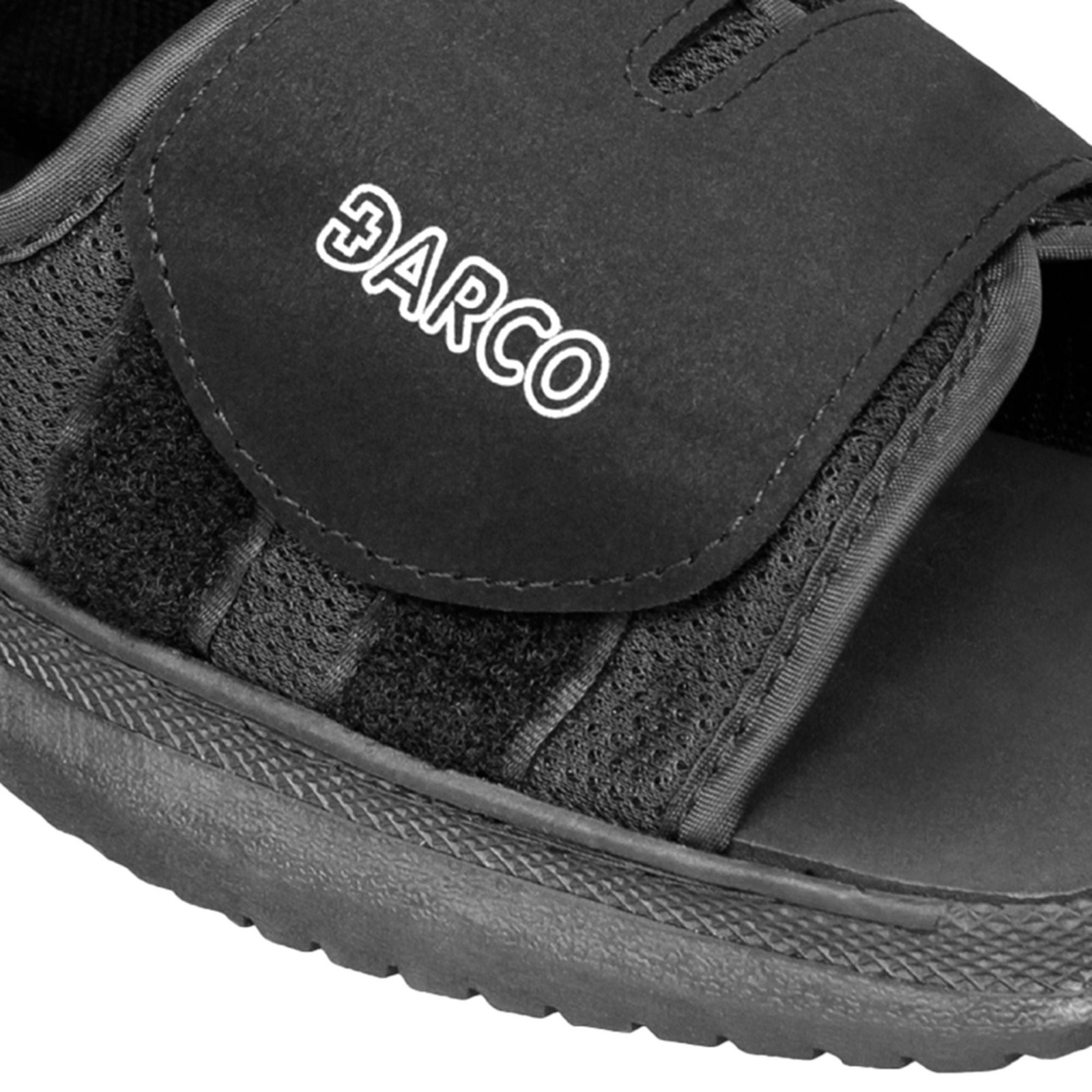 MedSurg Black Post-Op Shoe Medium Strapless Forefoot Closure MQM2B