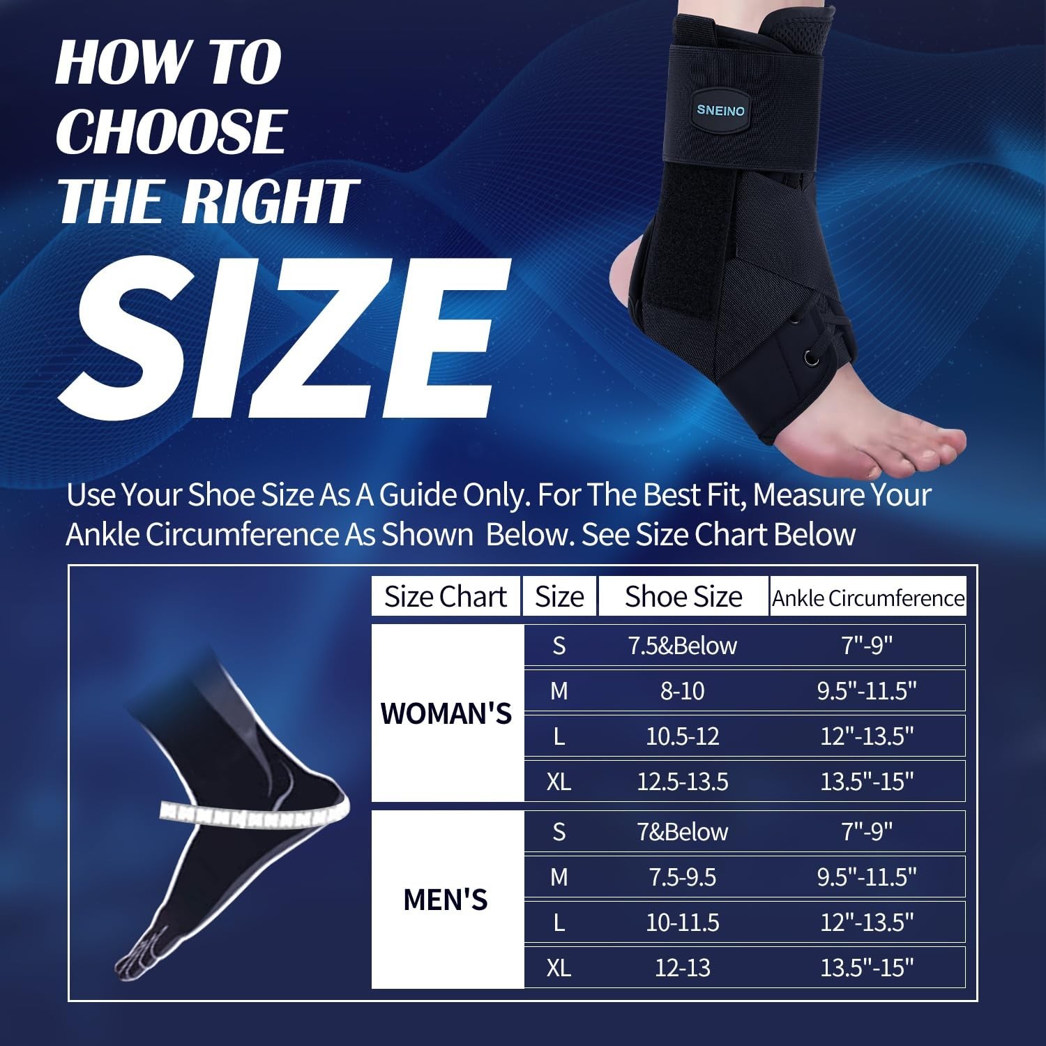 Ankle Brace Neoprene Support for Sprained Ankle Injury Recovery Stability