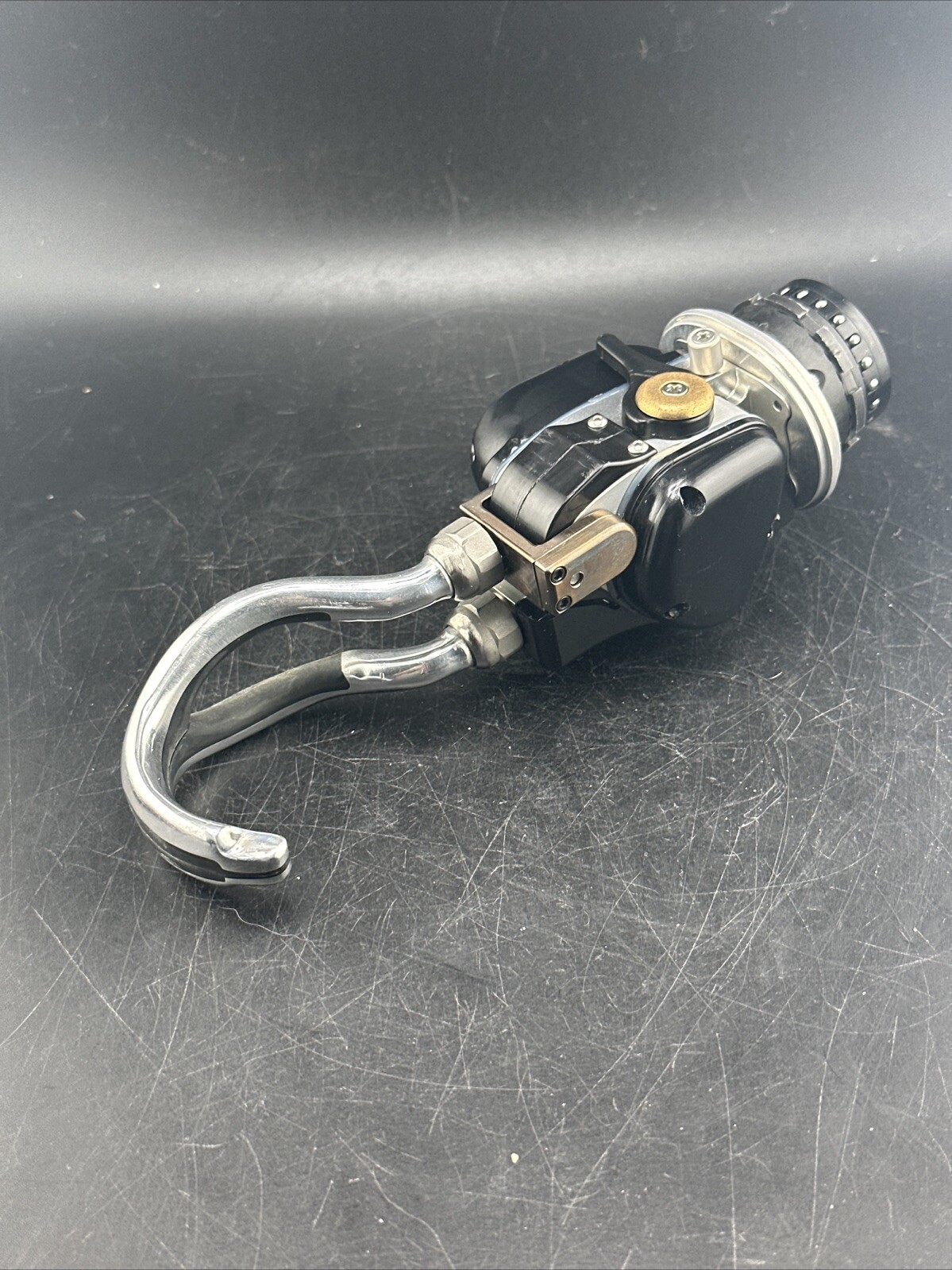 Right fillauer motion control myoelectric prosthetic hook hand. Prosthetic Hand