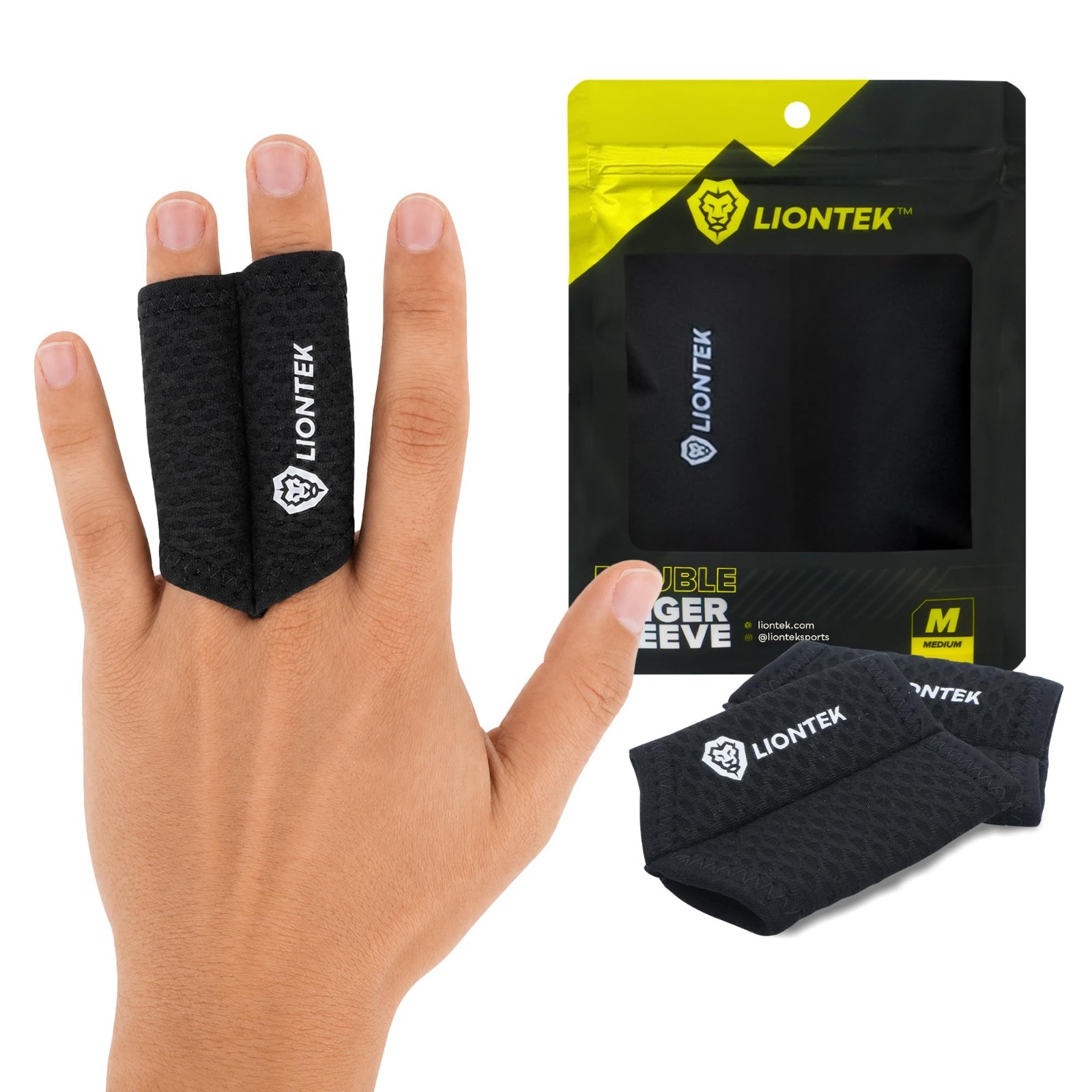 Double Flow Finger Sleeves – Joint Support & Compression for BJJ, Fitness, Volle