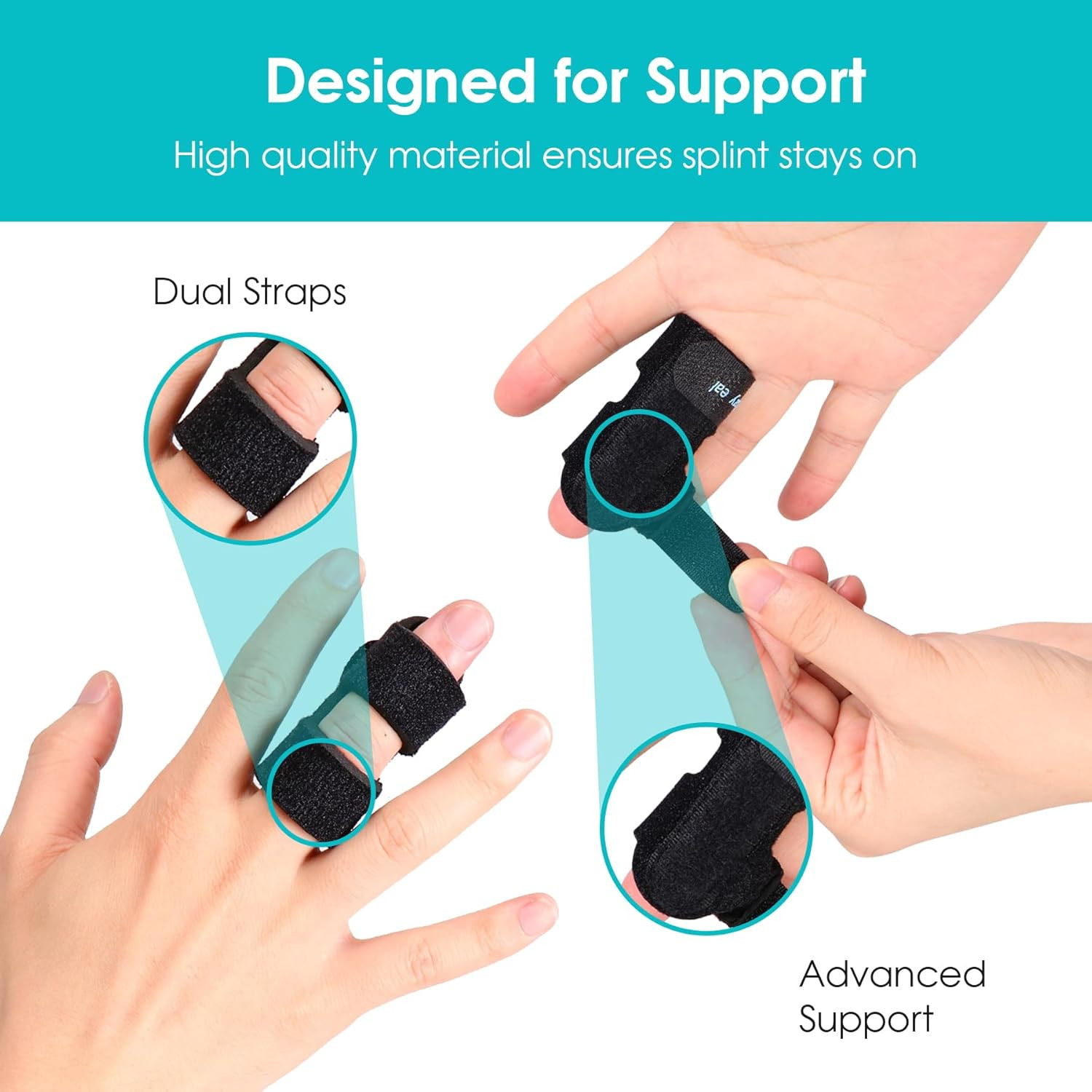 Finger Splint (2 Pack), Universal Finger Straightener, Finger Brace for Arthr…