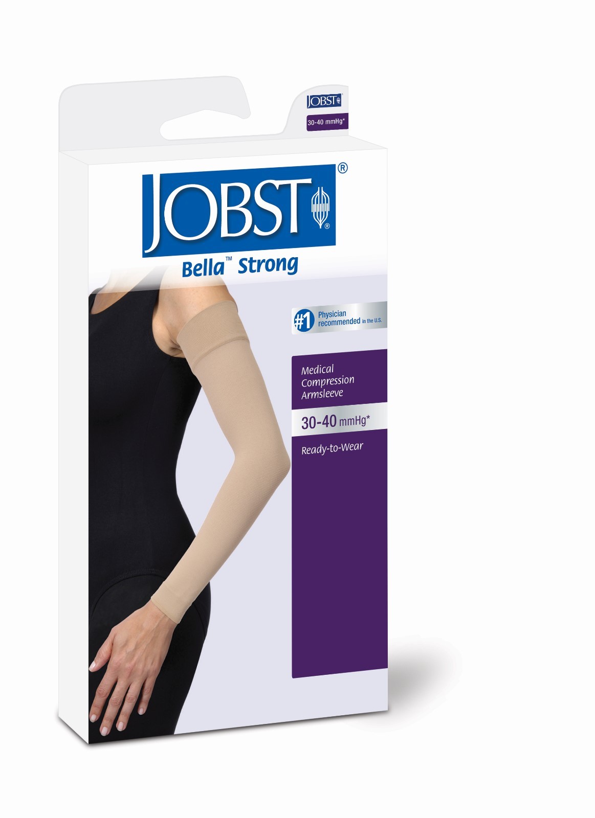 Mastectomy Arm Sleeve 30-40 mmhg Support Bella Strong Armsleeve Lymphedema Edema