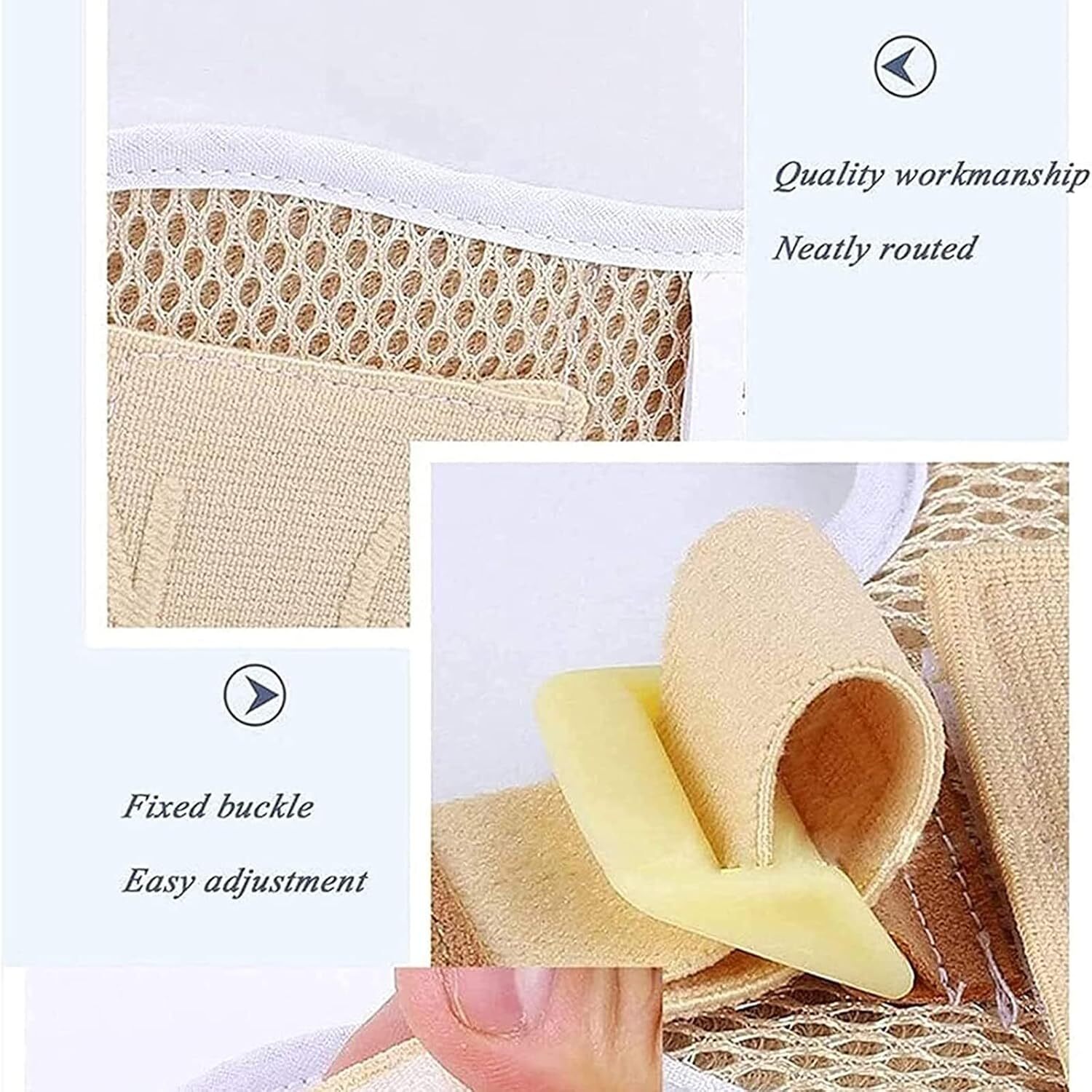 Inguinal Hernia Support Belt Double Adjustable with 4 Removable Compression Pad