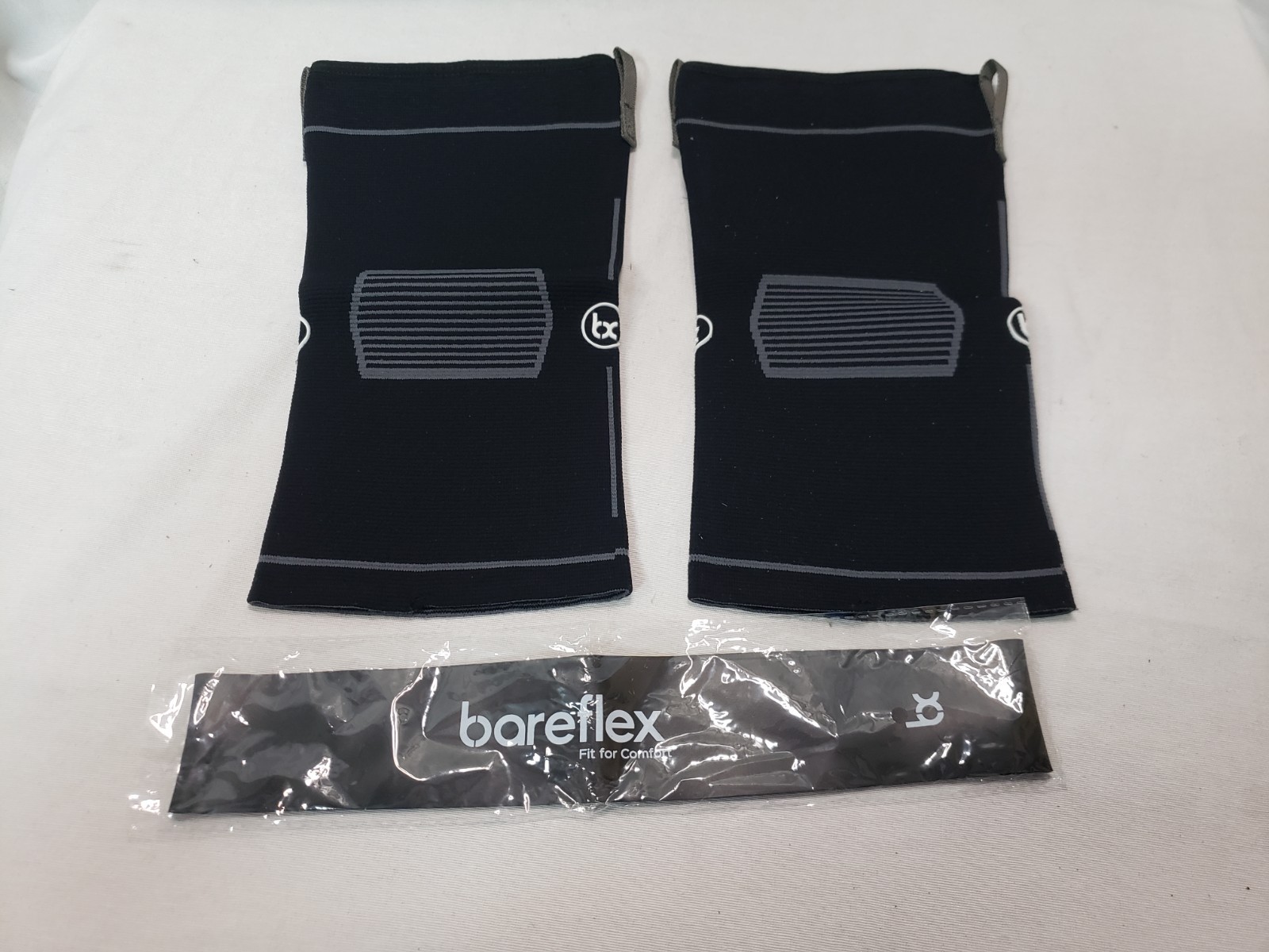 Bareflex Elite Compression Knee Brace Support Compression Sleeve, Gray, 1Pair, M