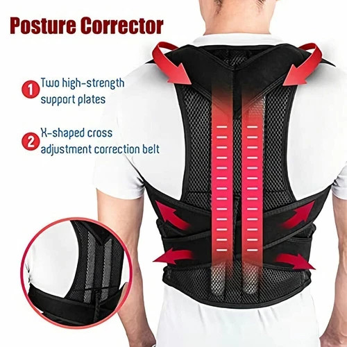 Posture Corrector Support Magnetic Back Shoulder Brace Belt Band For Men Women