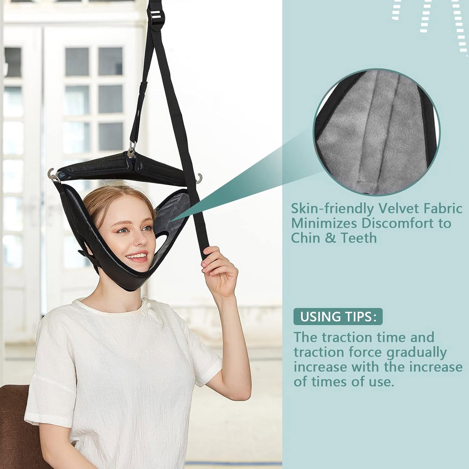 Cervical Neck Stretcher Traction Device For Pain Relief Spine Alignment Therapy~