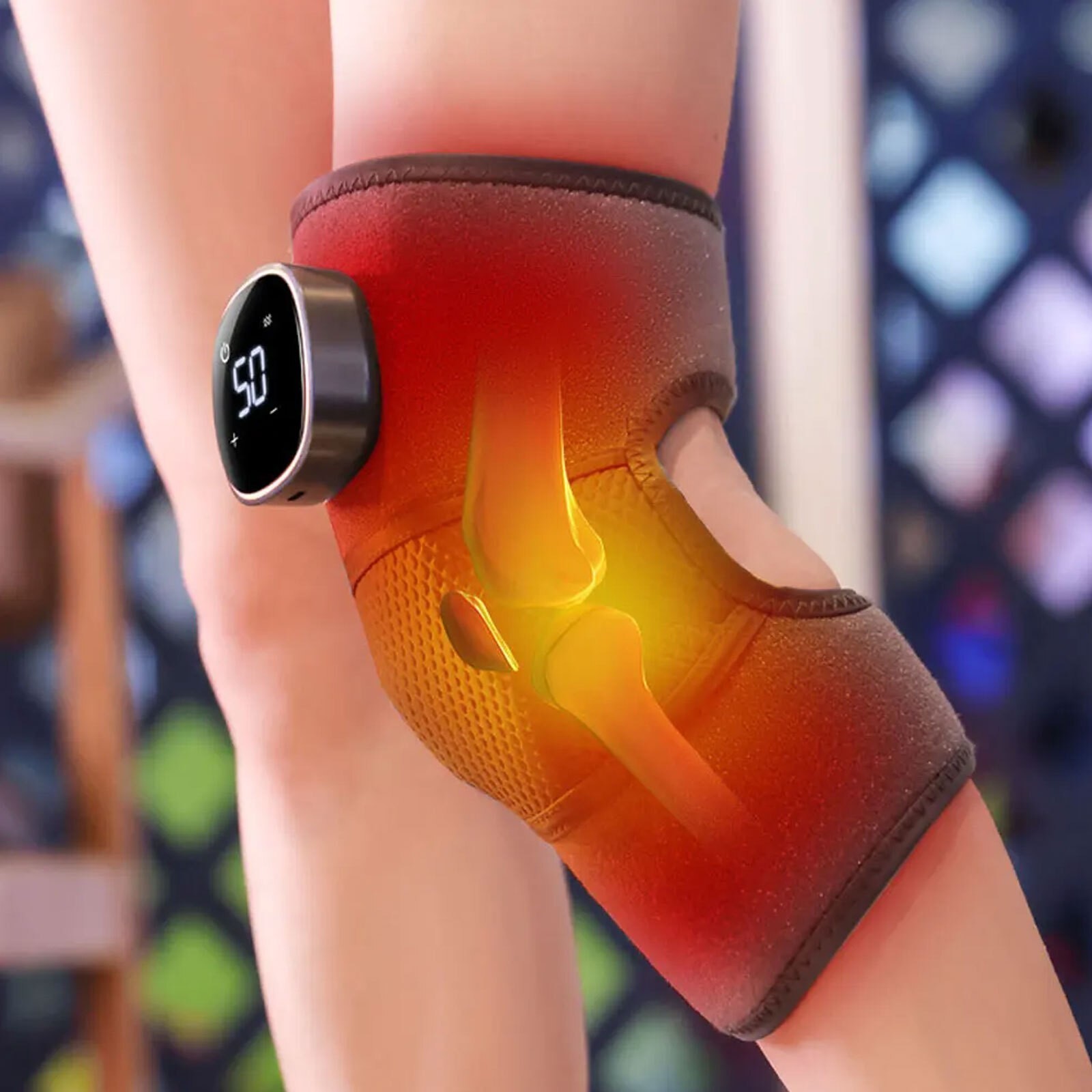 Electric Heated Shoulder Massager With Vibration Massage Brace Joint Pain Relief