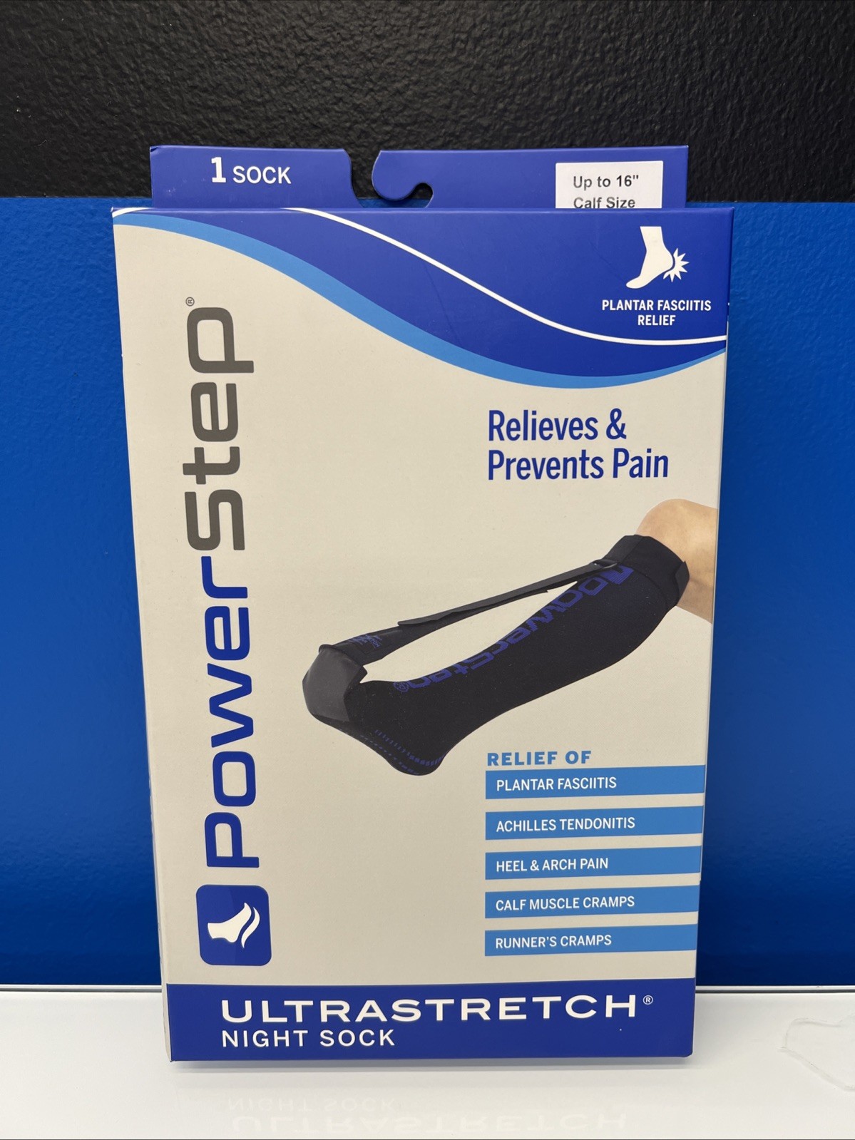PowerStep UltraStretch Night Sock / Stretching the Calf & Soft Tissues – Regular