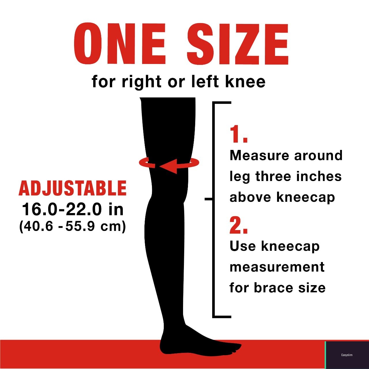 Hinged Knee Brace Dual Pivot Adjustable Straps One Size Fits Most