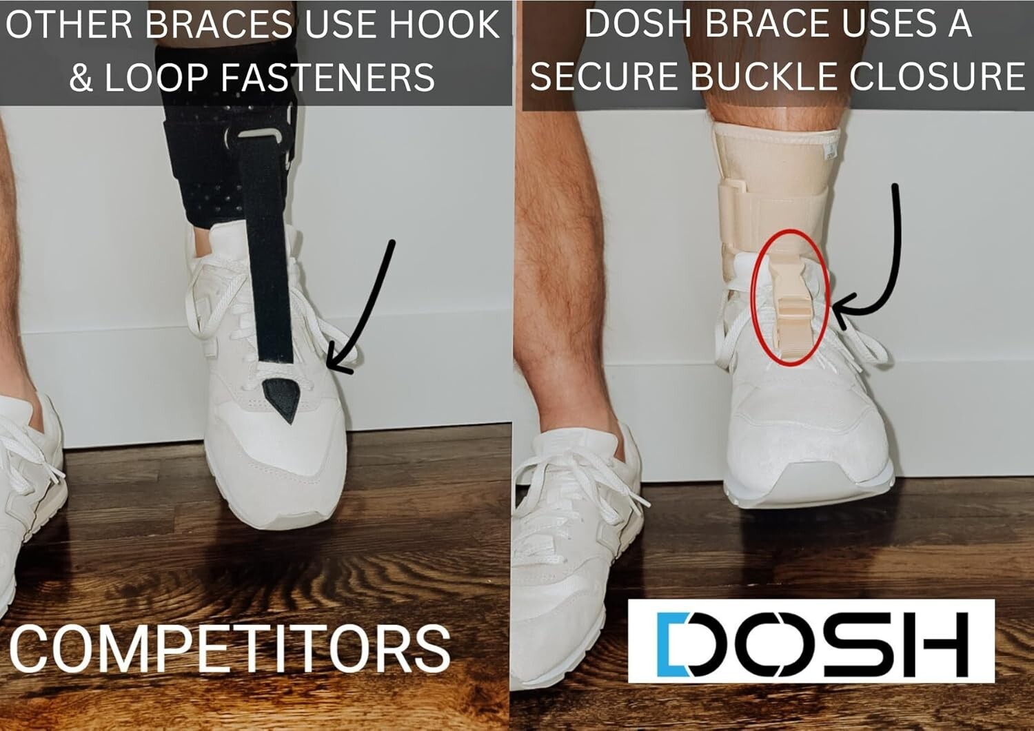 Discreet Multi-Use Foot Drop Brace with Secure Buckle – Comfortable & Versatile