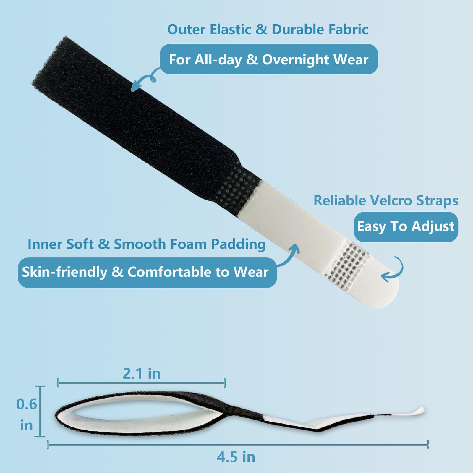 Buddy Tape Finger Straps 10 Pack Padded Hook and Loop Finger Splint Support