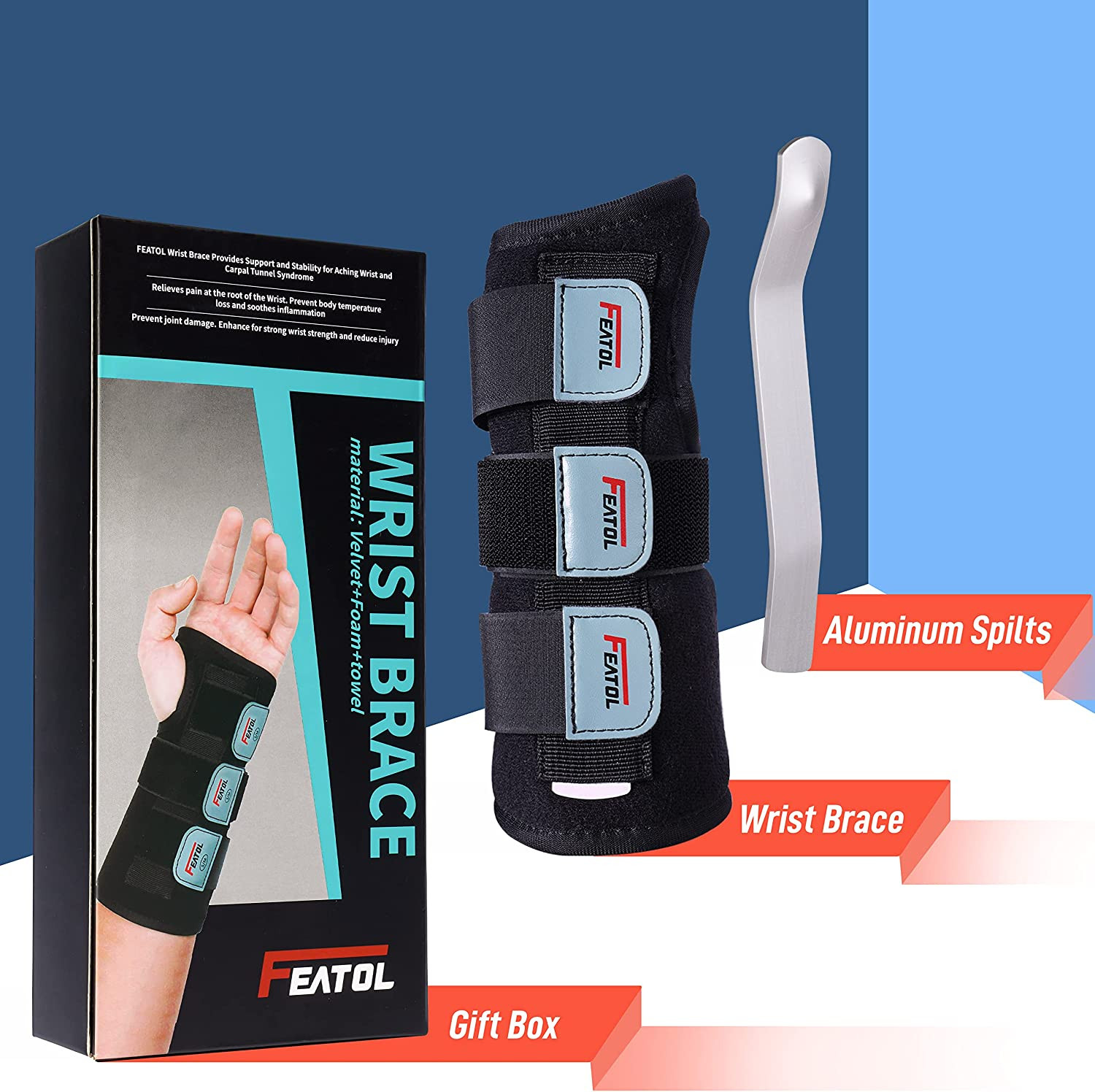 Wrist Brace Hand Brace, Carpal Tunnel Wrist Splint Night Support