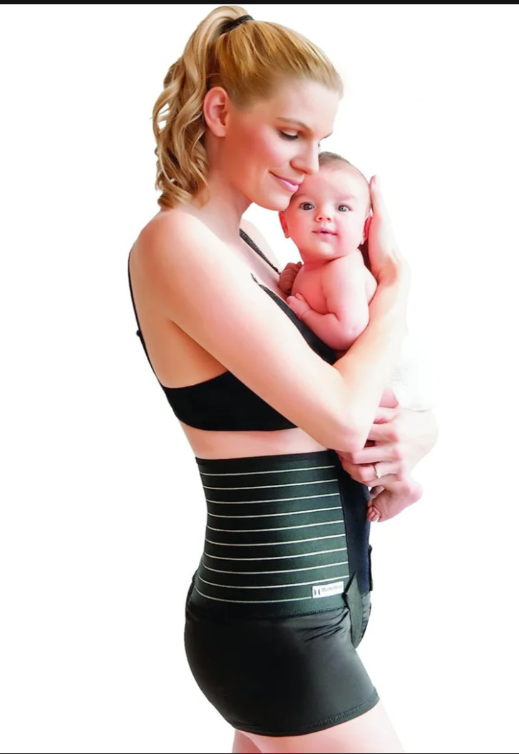 PELV-ICE Mama Strut Postpartum Support Brace(hot/cold pk), Black-SM; New NO BOX