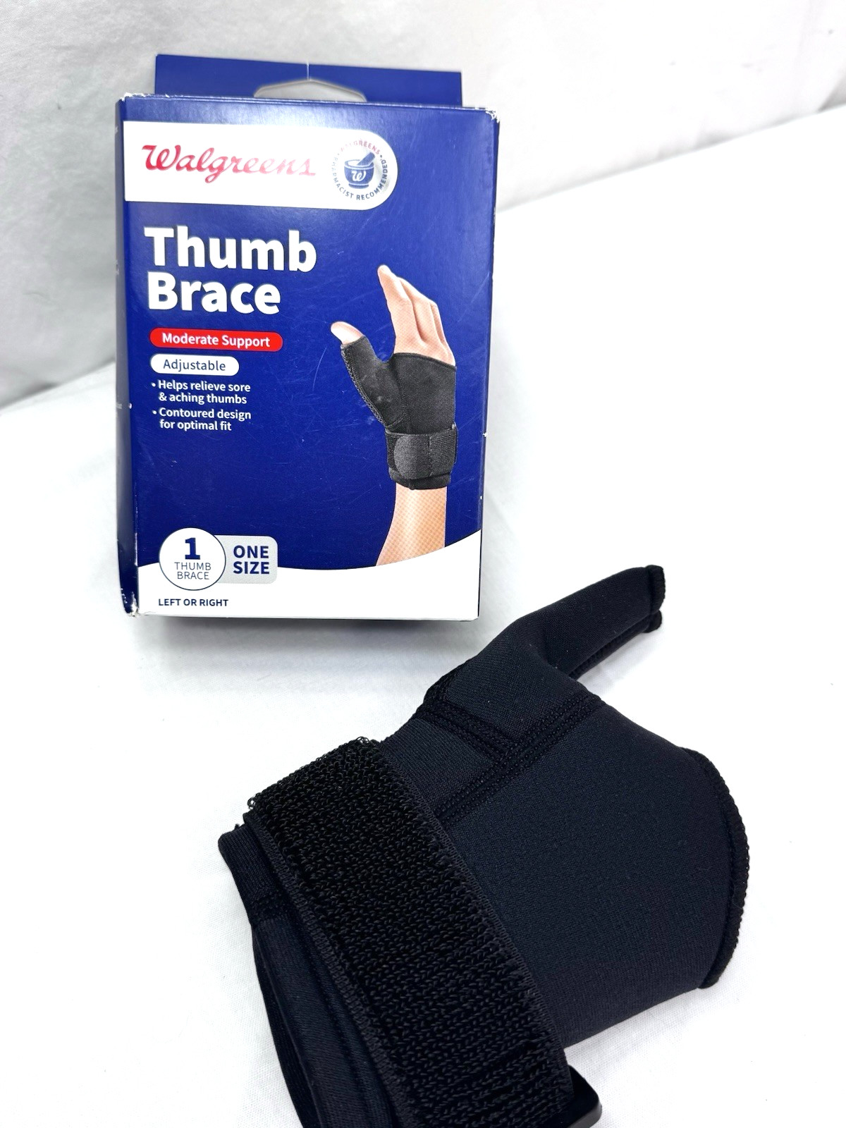 Thumb Brace Adjustable Moderate Support 1 Size Fits Most Left Or Right Walgreen