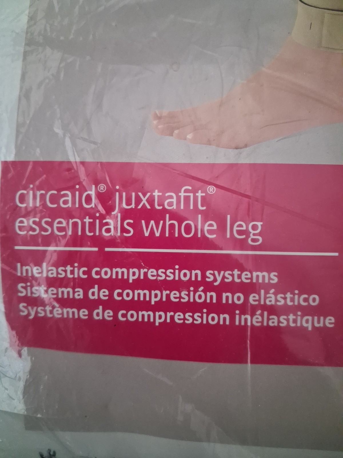 Medi Circaid Juxtafit Essentials Whole Leg Short Large Left Beige C242L034 NEW