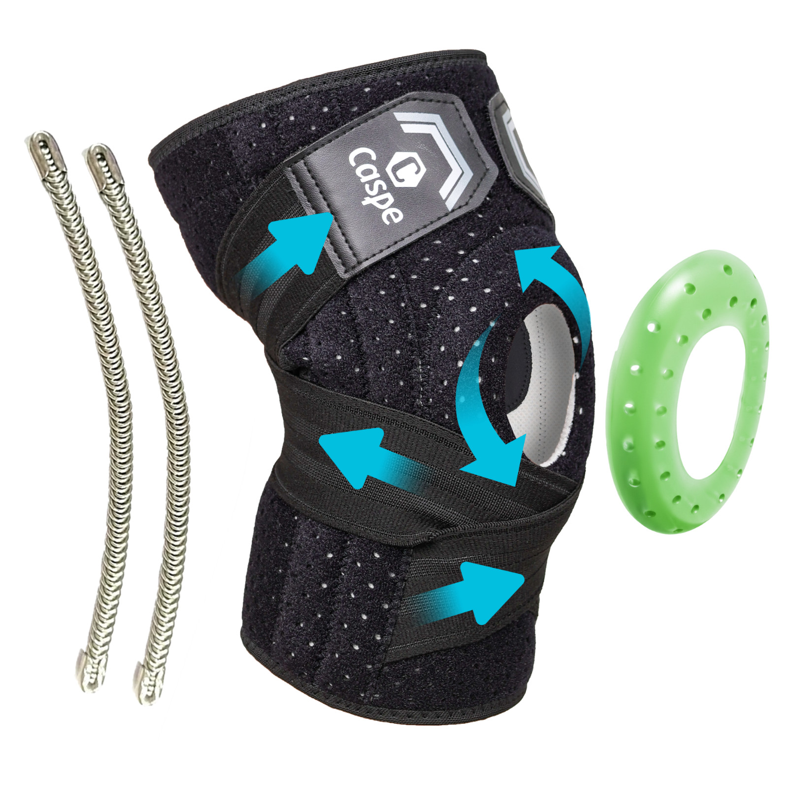 Caspe Knee Brace Support Stabilizer Patella Adjustable Knee Wrap for Arthritis
