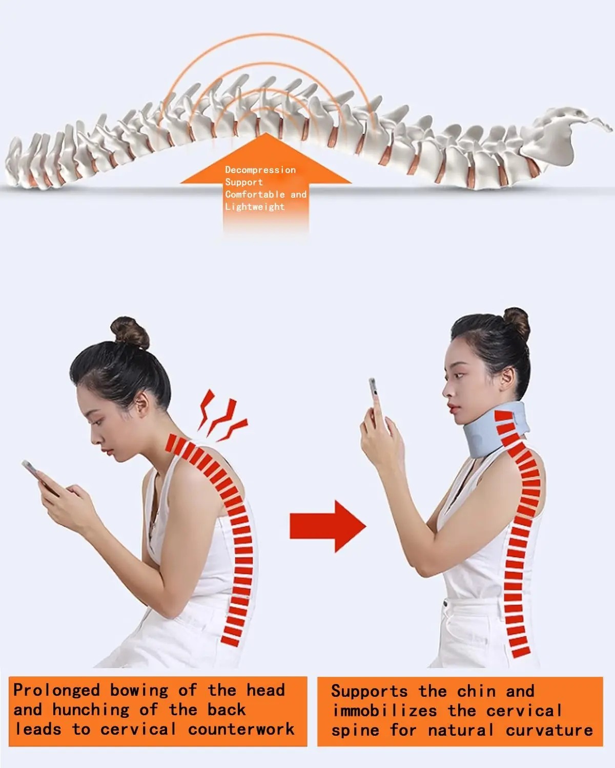Adjustable Neck Brace Support Wrap Soft Foam Cervical Collar Neck Pain Relief
