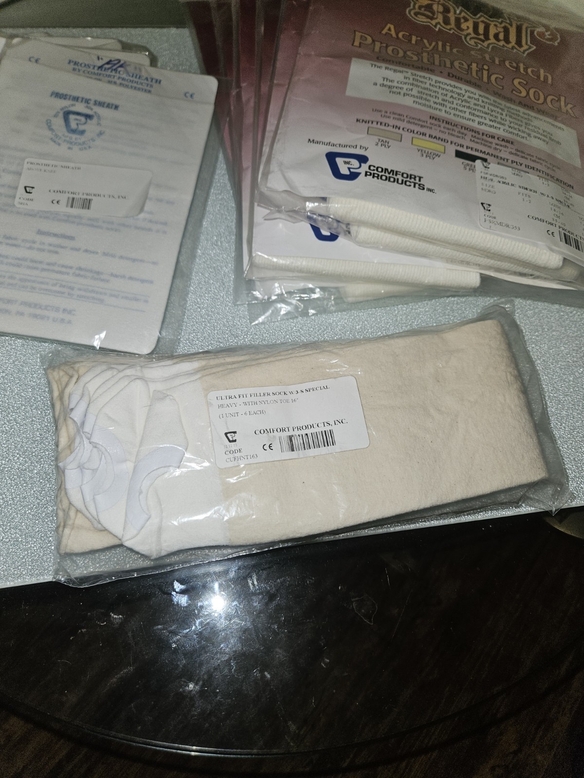 13 Pcs Prosthetic Sock Lot Comfort Products Inc Size MDRG – 3-S