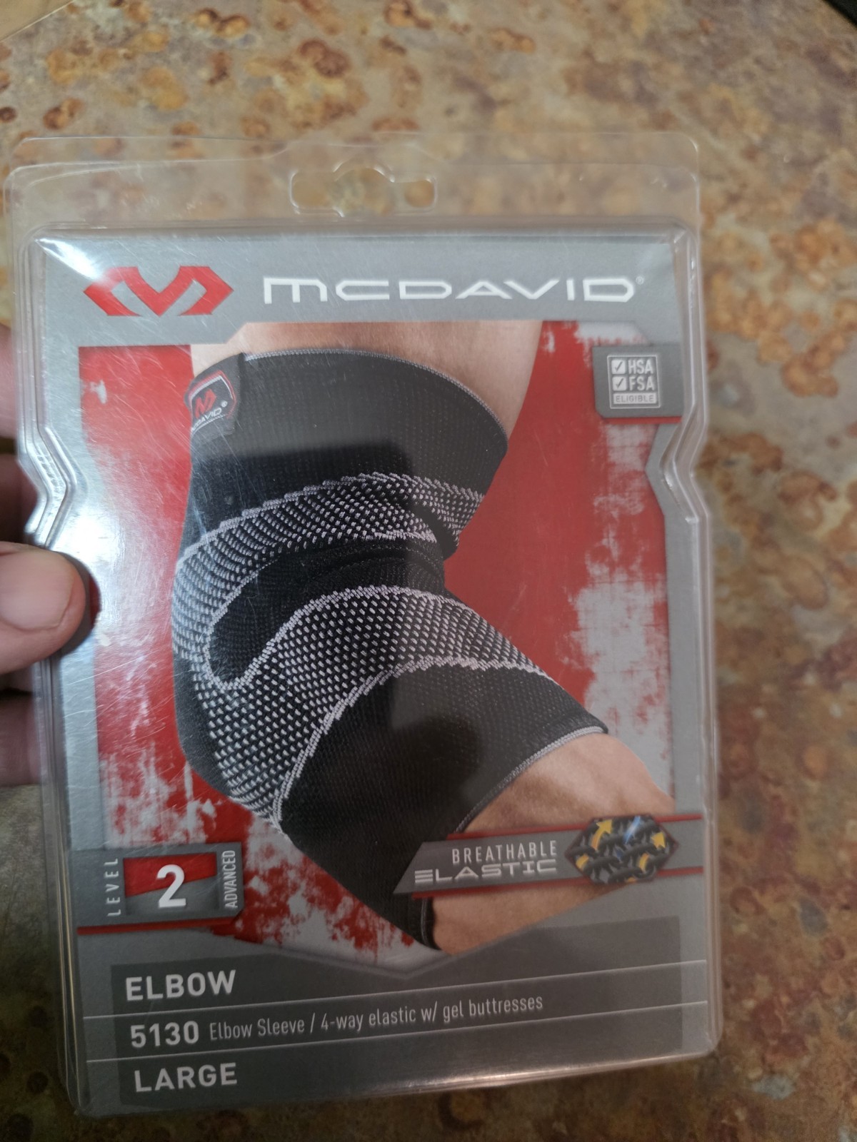McDavid 4-Way Elastic Elbow Sleeve with Gel Buttresses – Black New 🔥