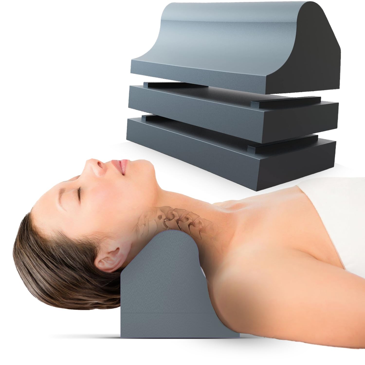 Cervical Traction Orthotic Chiropractic Neck Alignment Device for Spinal Curv…