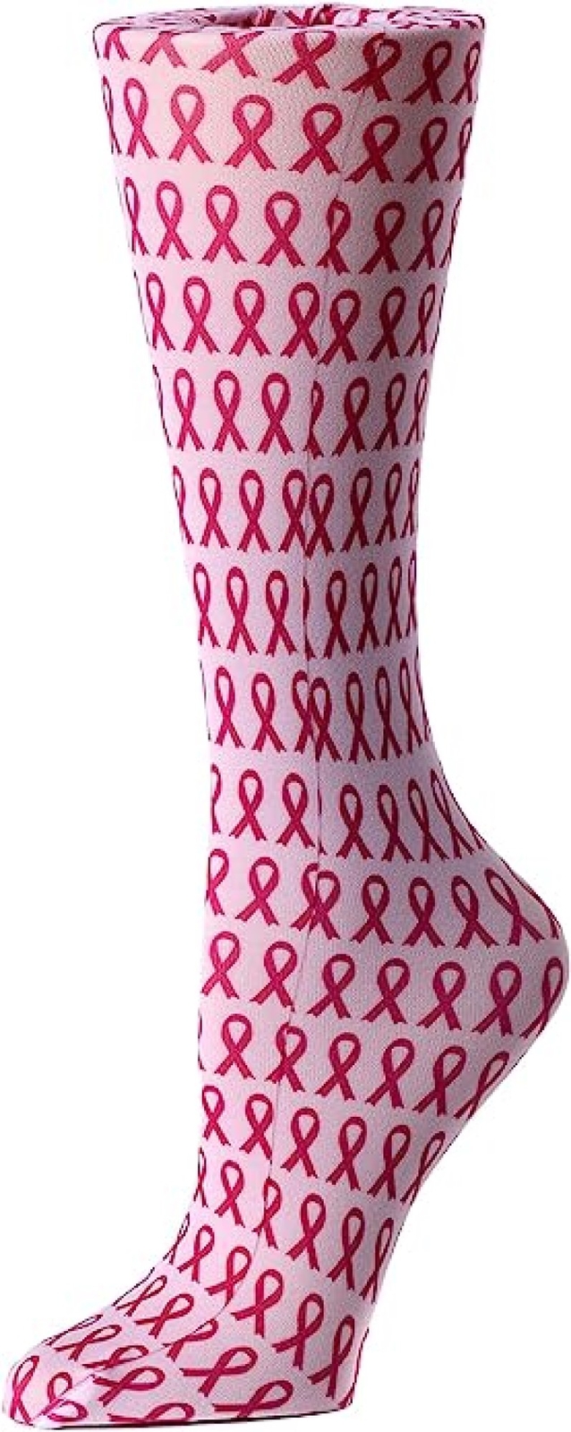 Cutieful Therapeutic Graduated 8-15 mmHg Compression Socks – BC Awareness Ribbon