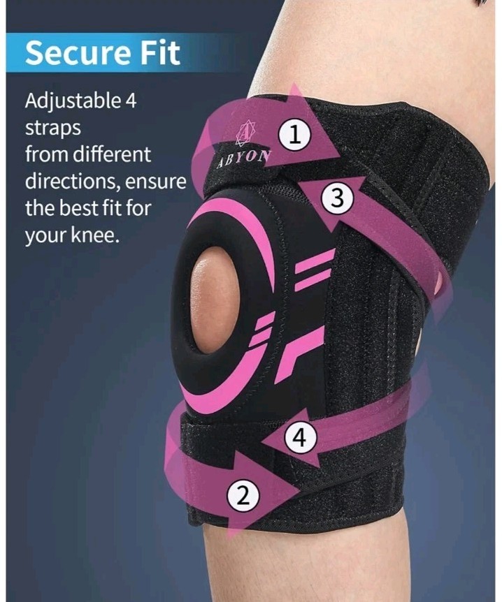 Knee Brace for Men & Women, Maximum Support with Side Stabilizers & Patella Gel