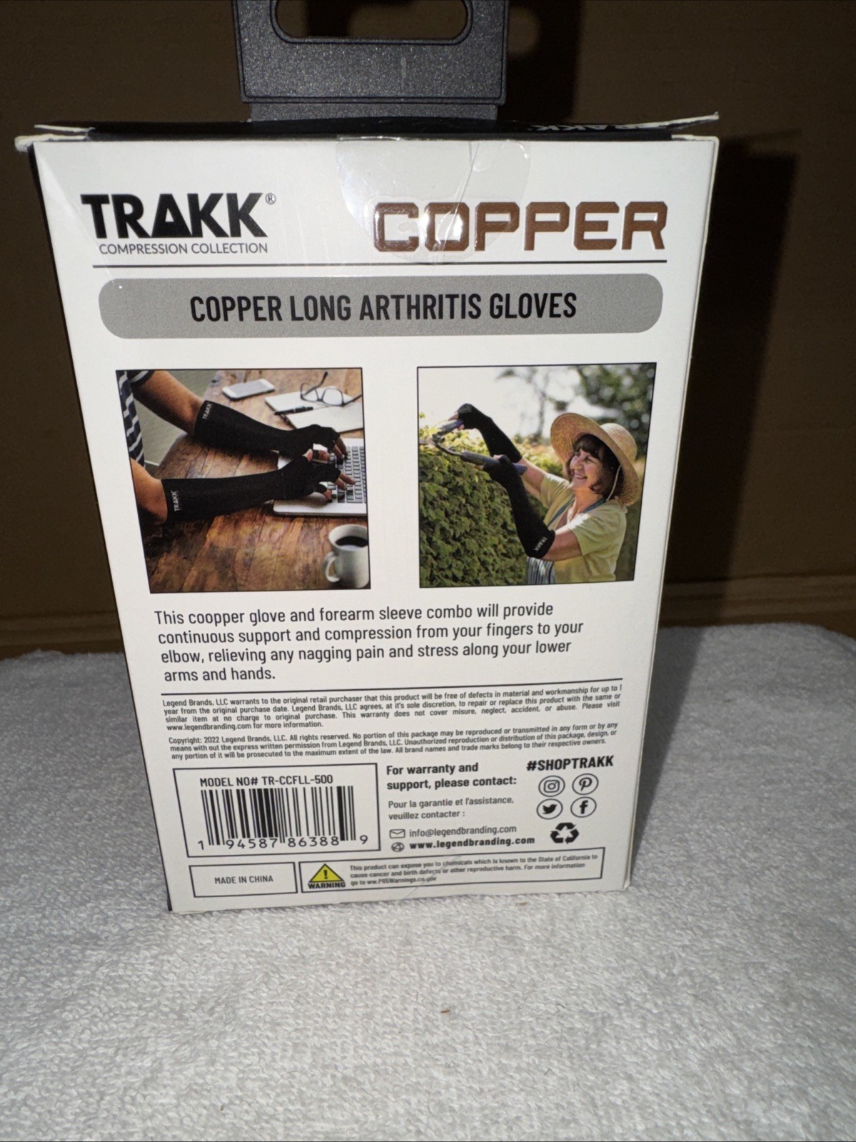 Trakk Copper Long Arthritis Gloves