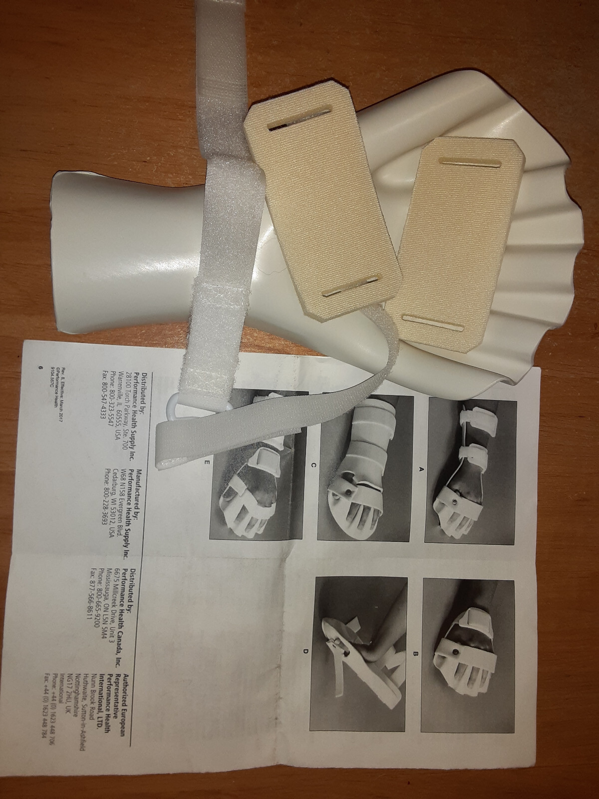 Rolyan Preformed Anti-Spasticity Ball Splint, Small, White, LEFT