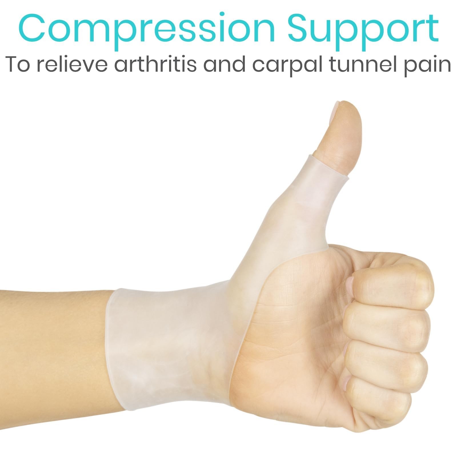 Gel Thumb Wrist Support (Pair) – Waterproof Wrist Brace – Hand Brace Cool Wrap f