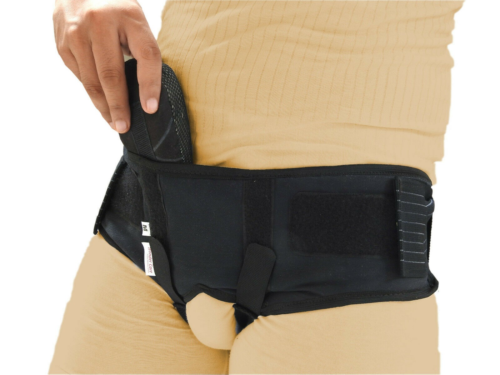 Extra Smooth Hernia Truss Belt Support Strap Inguinal Removable Pads Health Spcl