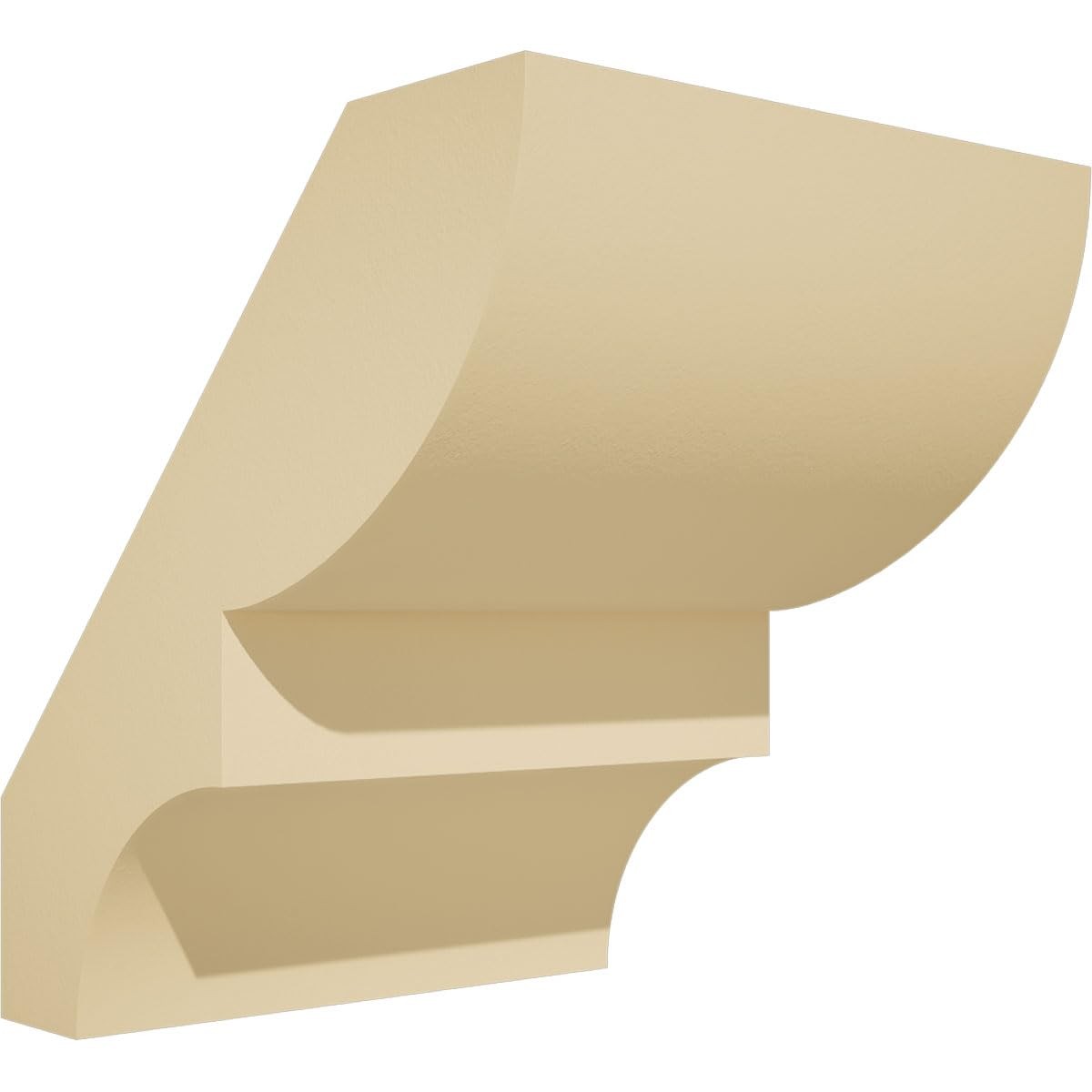 Ekena Millwork 5W X 6D X 6H Ridgewood Signature Urethane Knee Brace Premiumd Tan
