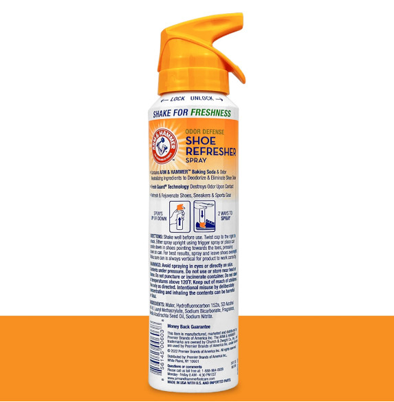 Arm & Hammer Odor Defense Fresh Scent Shoe Refresher Spray 4 oz